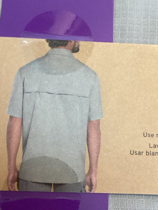 Eddie Bauer Short Sleeve Woven Tech Shirt - Light Khaki - Picture 3 of 3